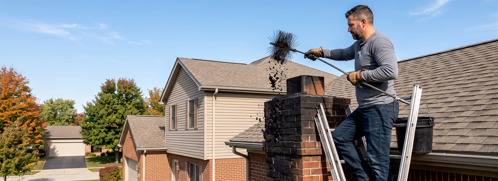 Chimney Creosote Cleaning in Levittown