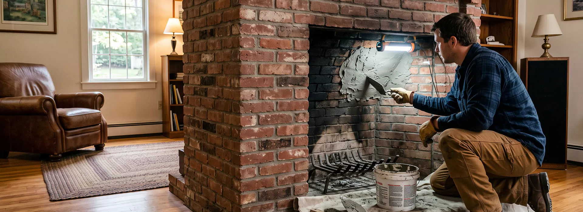 Fireplace Smoke Chamber Repair in Levittown