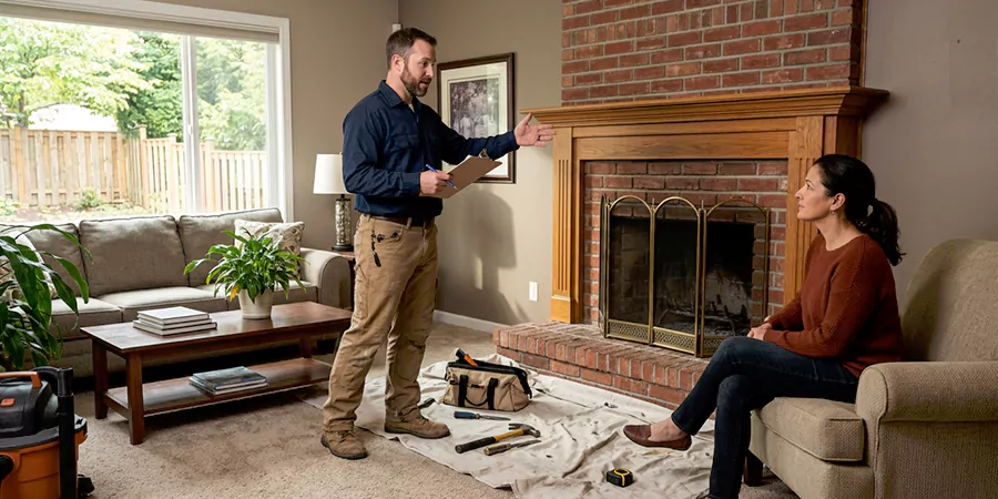 Fireplace and Chimney Removal Service Levittown