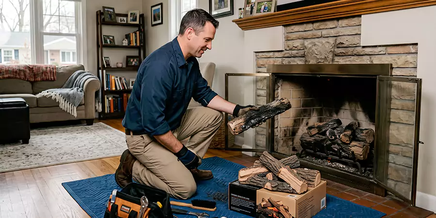 Replacing Gas Fireplace Logs Levittown